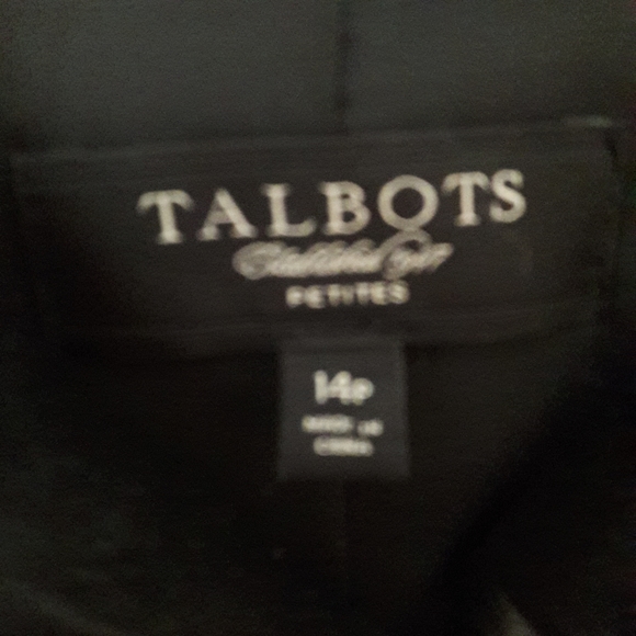 Talbots black soft suede cropped jacket size 14petite - Picture 4 of 7